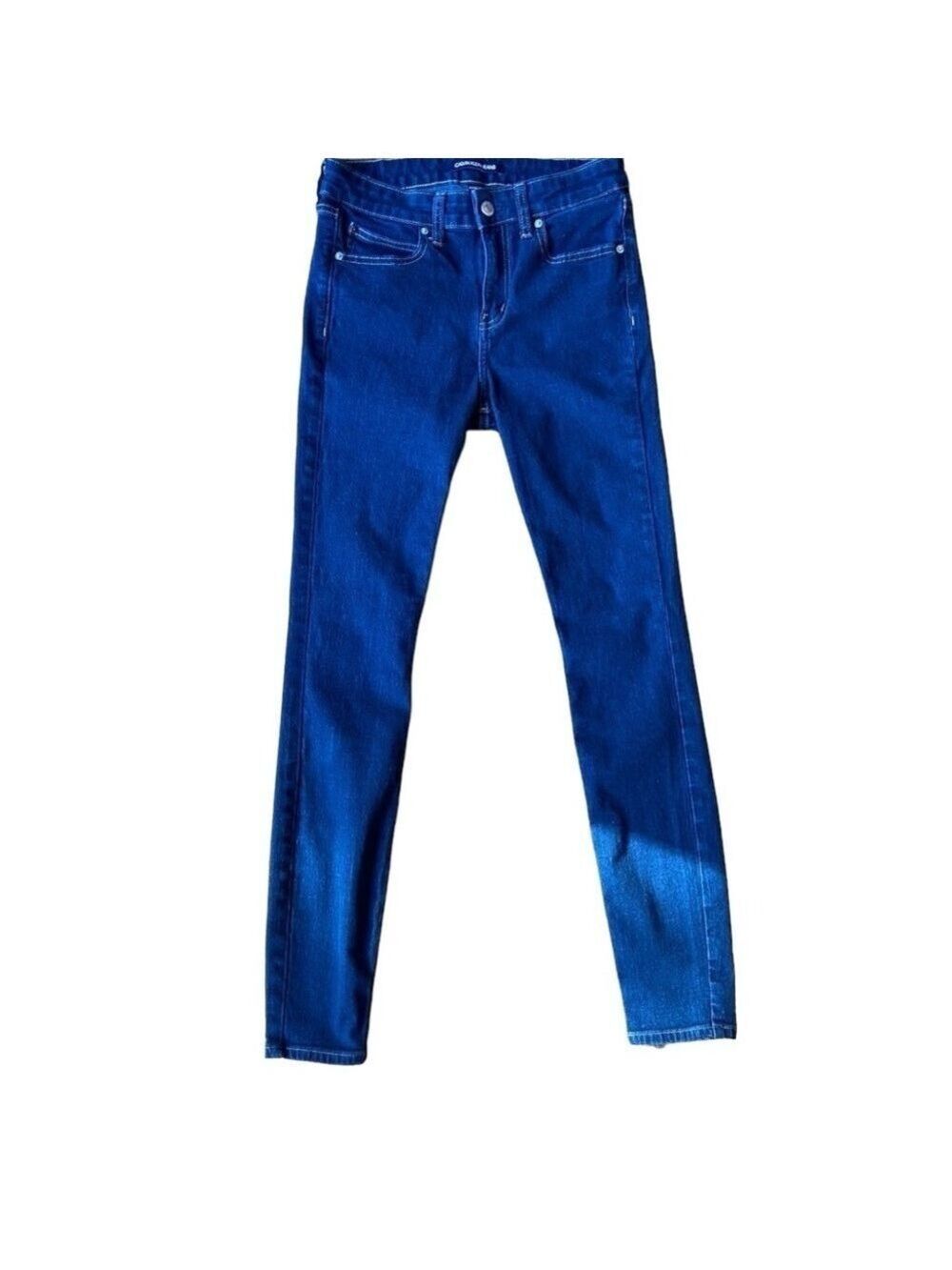 Calvin Klein jeans high-rise waist skinny dark blue stretch denim size 28